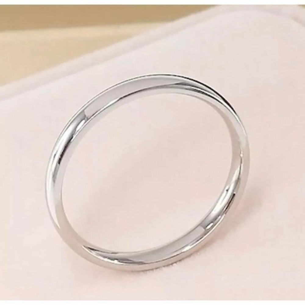 Sterling Silver Band Ring -Polished Finish -Unisex -4mm Width -New -Size 7 - Picture 7 of 8